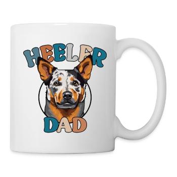 Heeler Dad Cattle Dog Dogs Father's Day Wilsigns - Mug - white - Right
