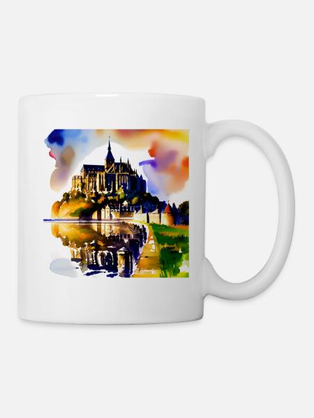 Mont Saint Michel, France - Mug blanc - blanc