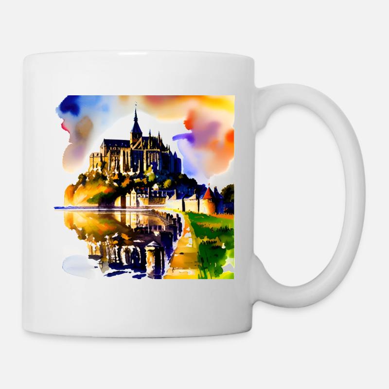 Mont Saint Michel, France - Mug blanc - blanc