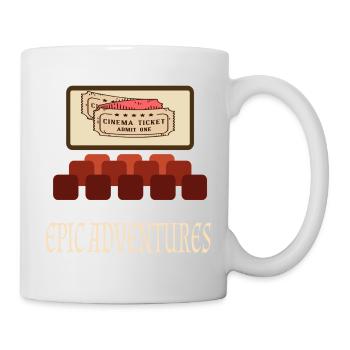 Cinéma Cinéphile Rétro Vintage Classique Cinéma TV - Mug blanc - blanc - Droite