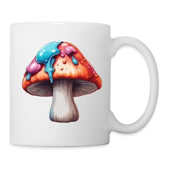 Pilz / Mushroom / Wiese / Wald / Goa / Psy - Tasse - Weiß - Rechts