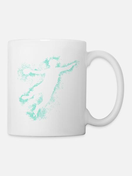 Handball, handballer, beach handball, graffiti - Mug blanc - blanc