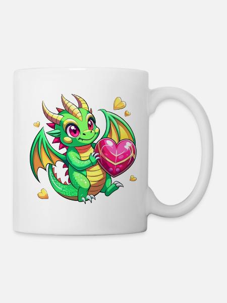 Colorful Dragon - Mug - white