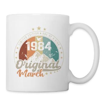Cadeau D'anniversaire Nées En Mars 1984 Retro 1984 - Mug blanc - blanc - Droite