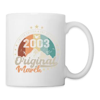 Cadeau D'anniversaire Nées En Mars 2003 Retro 2003 - Mug blanc - blanc - Droite