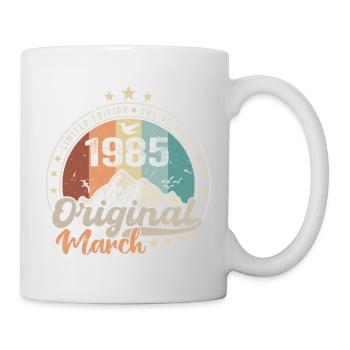 Cadeau D'anniversaire Nées En Mars 1985 Retro 1985 - Mug blanc - blanc - Droite