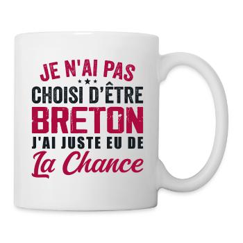 Pas Choisi D etre Breton - Cadeau Humour - Mug blanc - blanc - Droite