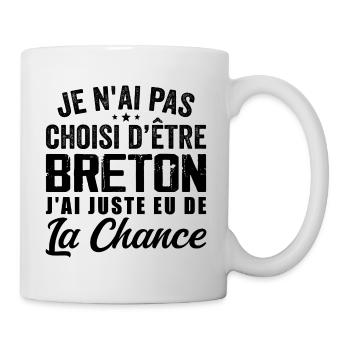 Pas Choisi D etre Breton - Cadeau Humour - Mug blanc - blanc - Droite