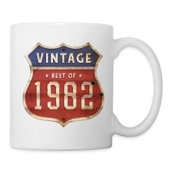 42 Jahre alter Jahrgang 1982 Limitierte Auflage 42. - Tasse - Weiß - Rechts