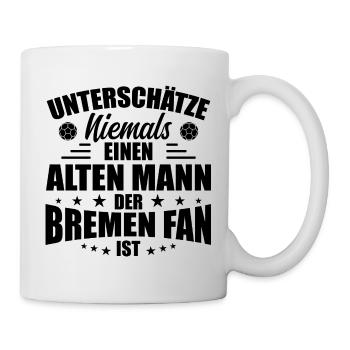 Old Man - Bremen Fan - Retro Vintage Football - Mug - white - Right