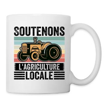 Unterstützen wir die lokale Landwirtschaft - Tasse - Weiß - Rechts