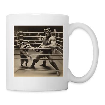 Waschbär / Tier / Foto / Wild / lustig / Räuber - Tasse - Weiß - Rechts