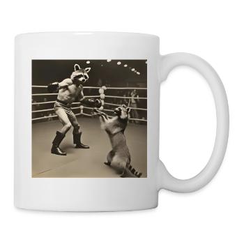 Waschbär / Tier / Foto / Wild / lustig / Räuber - Tasse - Weiß - Rechts