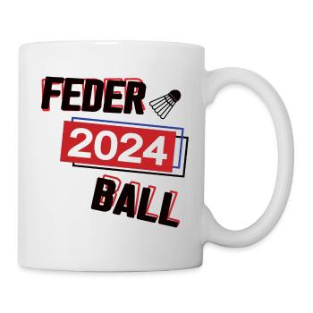 Federball in 2024 Sport Spiel Spielerin Badminton - Tasse - Weiß - Rechts