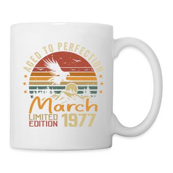 Les Légendes Sont Nées en Mars 1977 Vintage Retro - Mug blanc - blanc - Droite