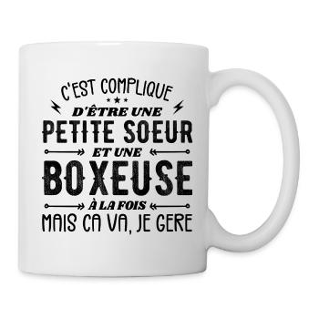Petite Soeur et Une Boxeuse - Mug blanc - blanc - Droite