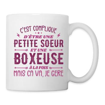 Petite Soeur et Une Boxeuse - Mug blanc - blanc - Droite