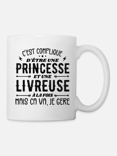 It's Not Easy To Be A Princess And A Delivery Girl - Mug - white