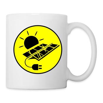 Symbole de l’installation photovoltaïque Énergie solaire - Mug blanc - blanc - Droite