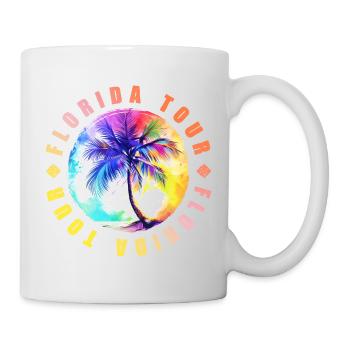 Tour de Floride Coloré - Mug blanc - blanc - Droite