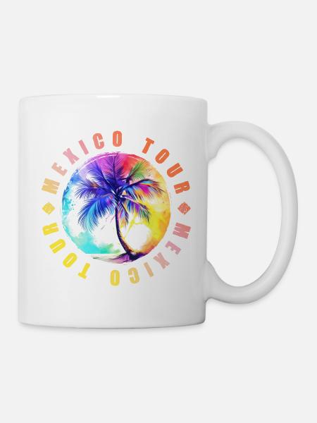 Circuit au Mexique Coloré - Mug blanc - blanc