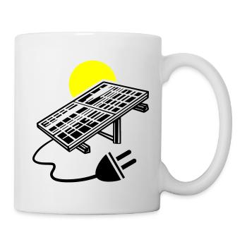 Symbole de l’installation photovoltaïque Énergie solaire - Mug blanc - blanc - Droite