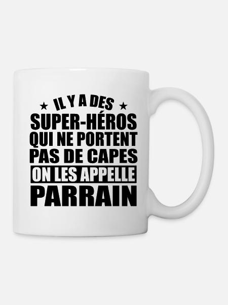 Il y a des super-héros qui ne portent pas de capes - Mug blanc - blanc