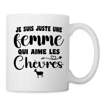 Ich bin nur eine Frau, die Ziegen liebt - Tasse - Weiß - Rechts
