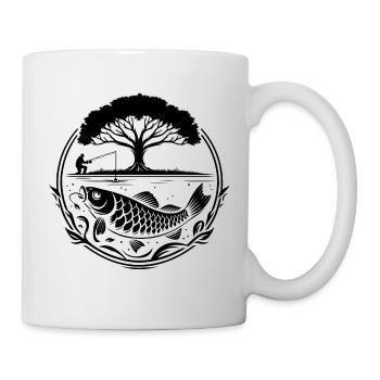 Pêche dans la nature - Mug blanc - blanc - Droite