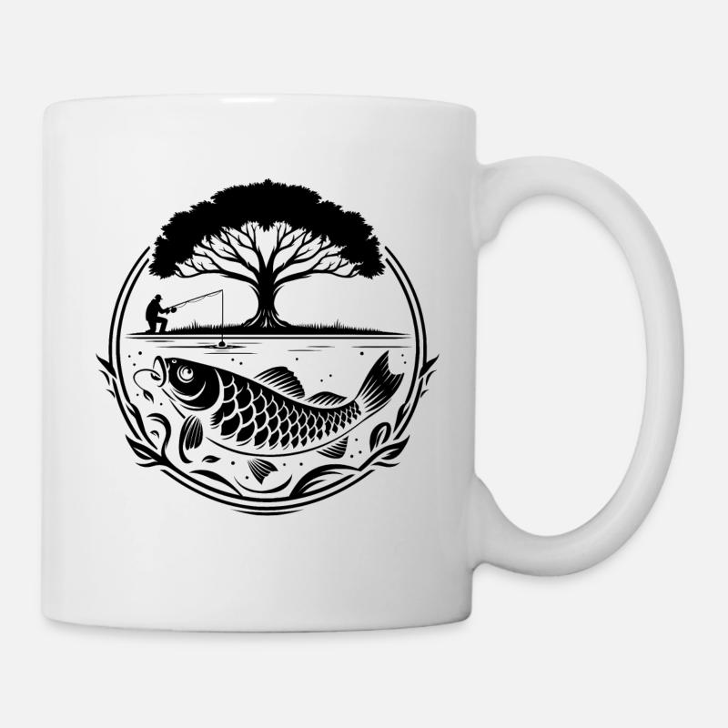 Pêche dans la nature - Mug blanc - blanc