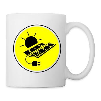 Symbole du système photovoltaïque à énergie solaire - Mug blanc - blanc - Droite