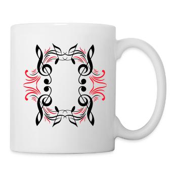 Partitions musicales - Mug blanc - blanc - Droite