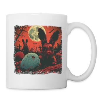 Osterhase Zombie Ei Horror Ostern - Tasse - Weiß - Rechts