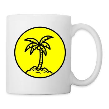 Symbole de Palm Island Été - Mug blanc - blanc - Droite