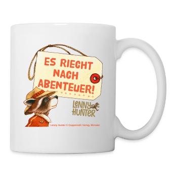 Lenny Hunter Design Es Riecht Nach Abenteuer! - Tasse - Weiß - Rechts