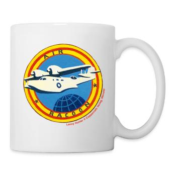 Lenny Hunter Air Racoon Mit Flieger Rusty - Tasse - Weiß - Rechts