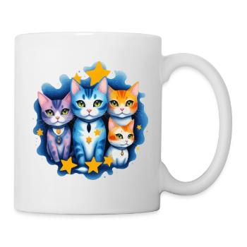 Cute Cat Family, Cat Gang - Mug - white - Right