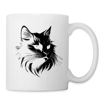 Cat, Cat Motif, Cat Face - Mug - white - Right