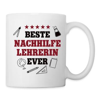 Beste Nachhilfe Lehrerin Studentin Nachhilfelehrer - Tasse - Weiß - Rechts
