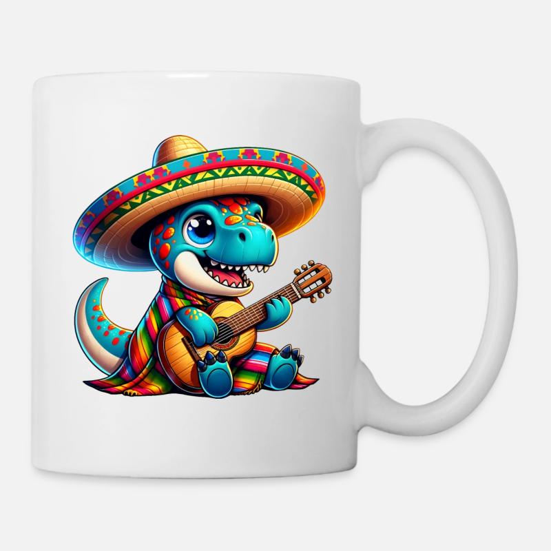Cinco de Mayo Dino Trex - Tasse - Weiß