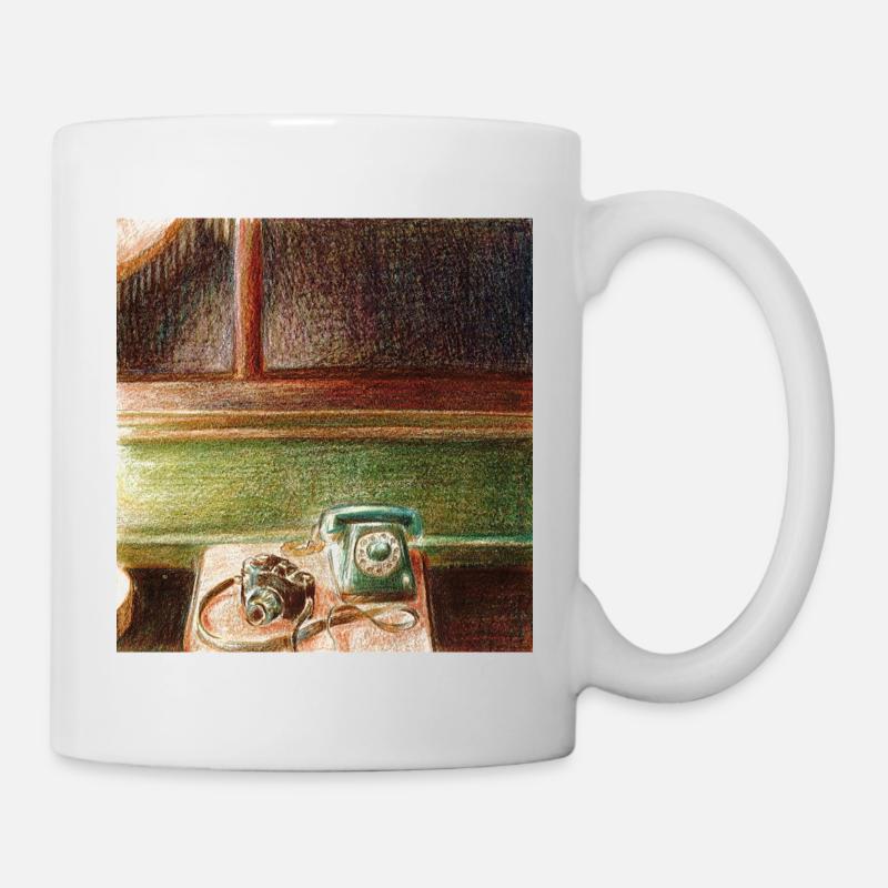 Illustration soirée vintage - Mug blanc - blanc