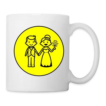 Brautpaar Ehepaar Symbol - Tasse - Weiß - Rechts
