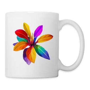 Regenbogenblume aus Fantasialand - Tasse - Weiß - Rechts
