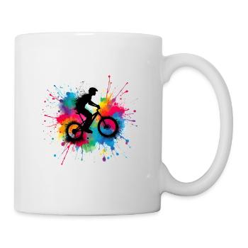 Maillot de cyclisme de vélo de montagne E-Bike - Mug blanc - blanc - Droite