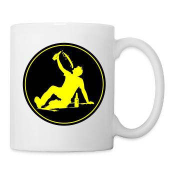 Drinking Bier Silhouette - Tasse - Weiß - Rechts