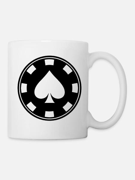 Jeton de poker - Mug blanc - blanc