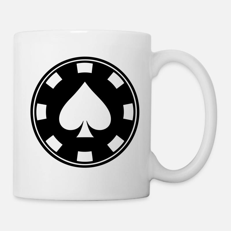 Jeton de poker - Mug blanc - blanc