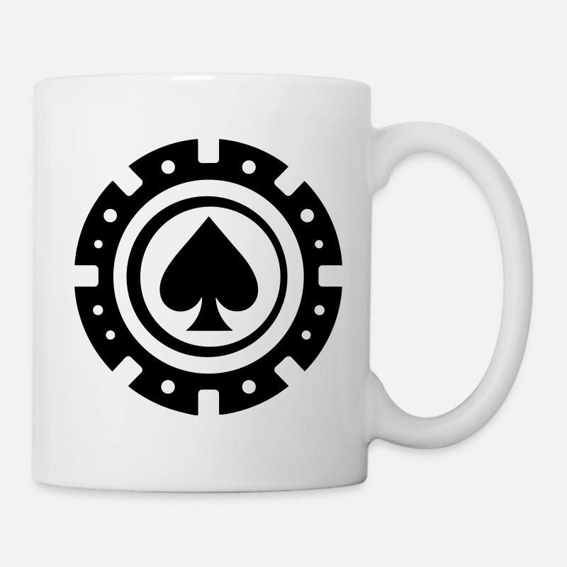 Poker-Chip - Tasse - Weiß
