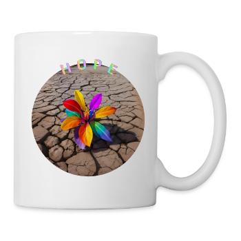 Regenbogenblume der Hoffnung - Tasse - Weiß - Rechts