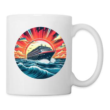 Cruise Adventure: Sunset & Rough Seas - Mug - white - Right